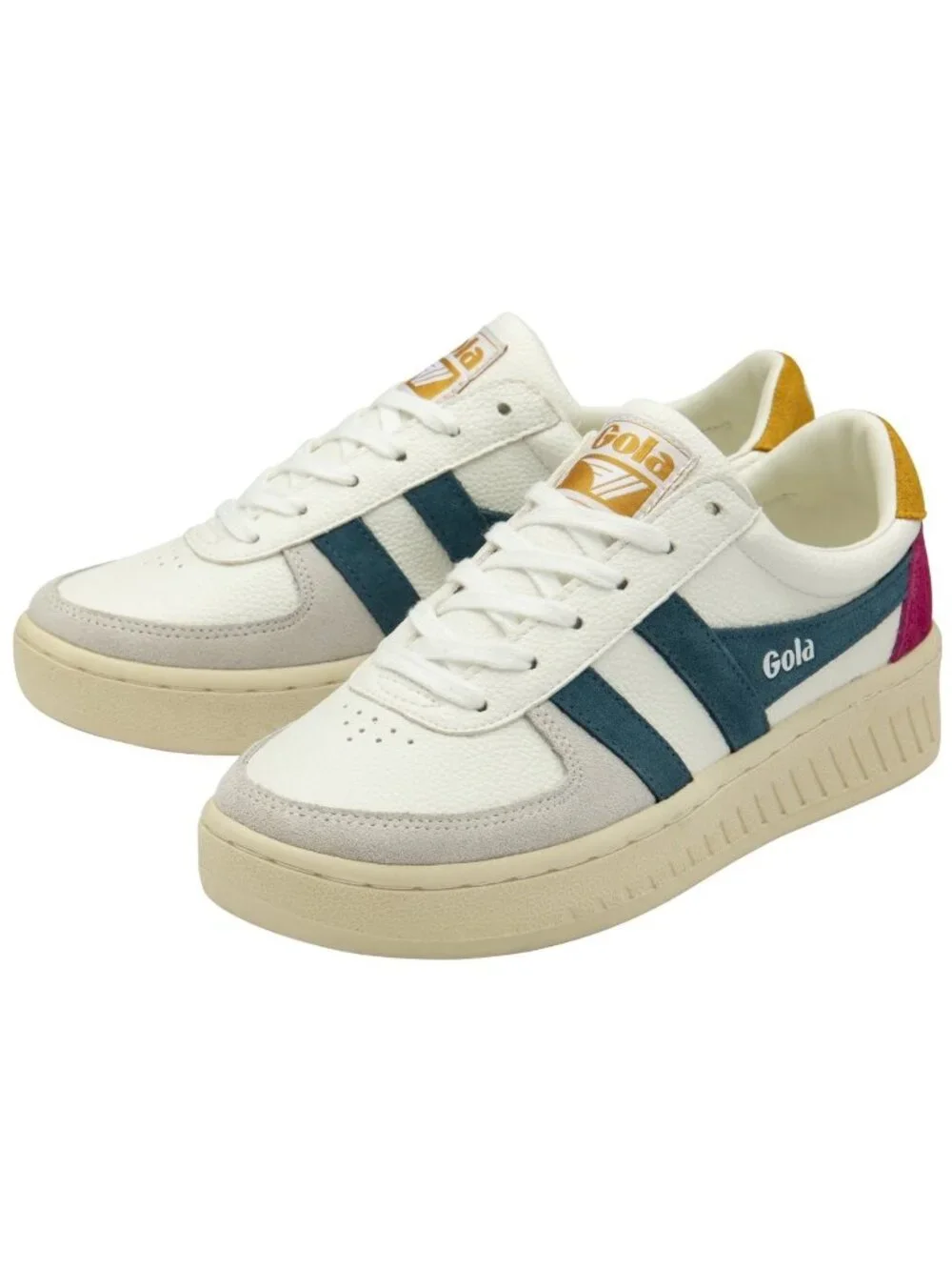 Gola Grand Slam Trident Sneakers White Peacock Sun In White Size 8.5 New